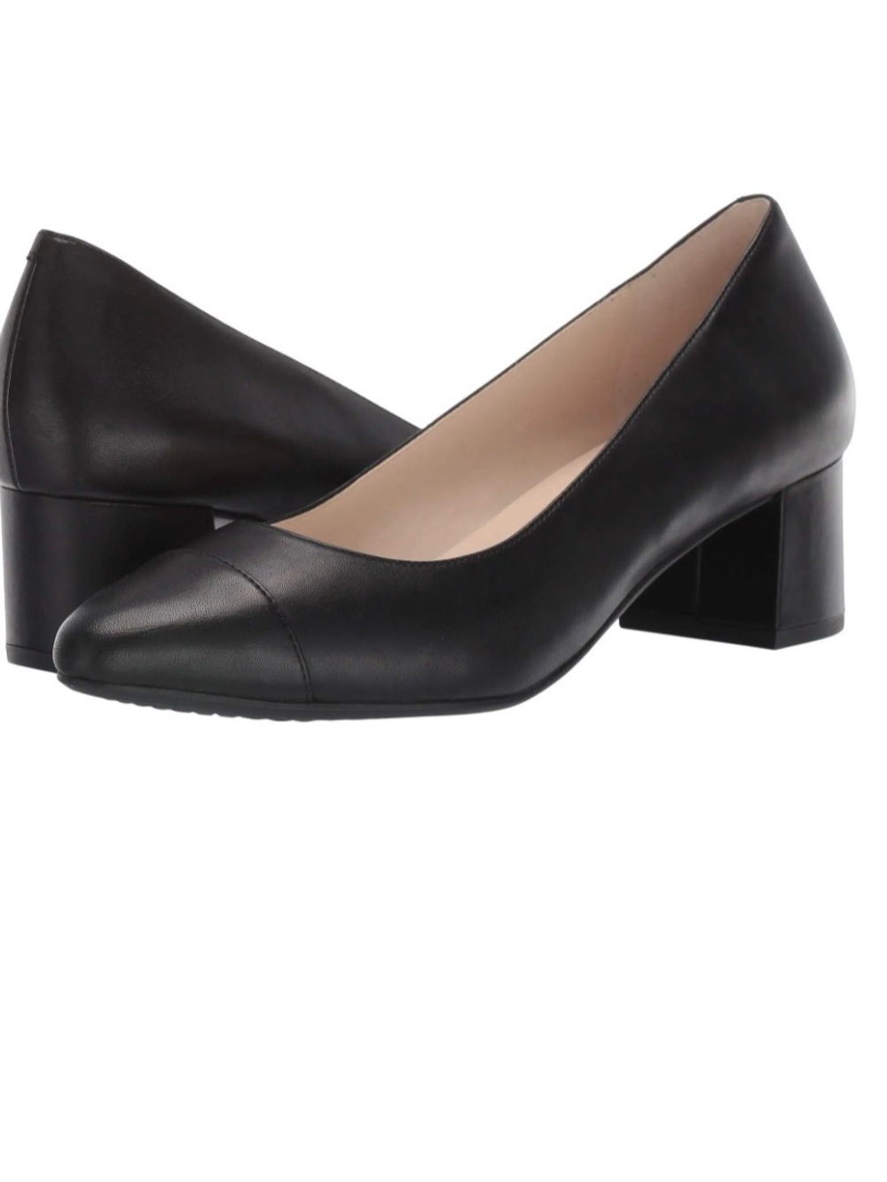 Cole Haan Black Leather Go-to Block Heel Waterproof Pumps